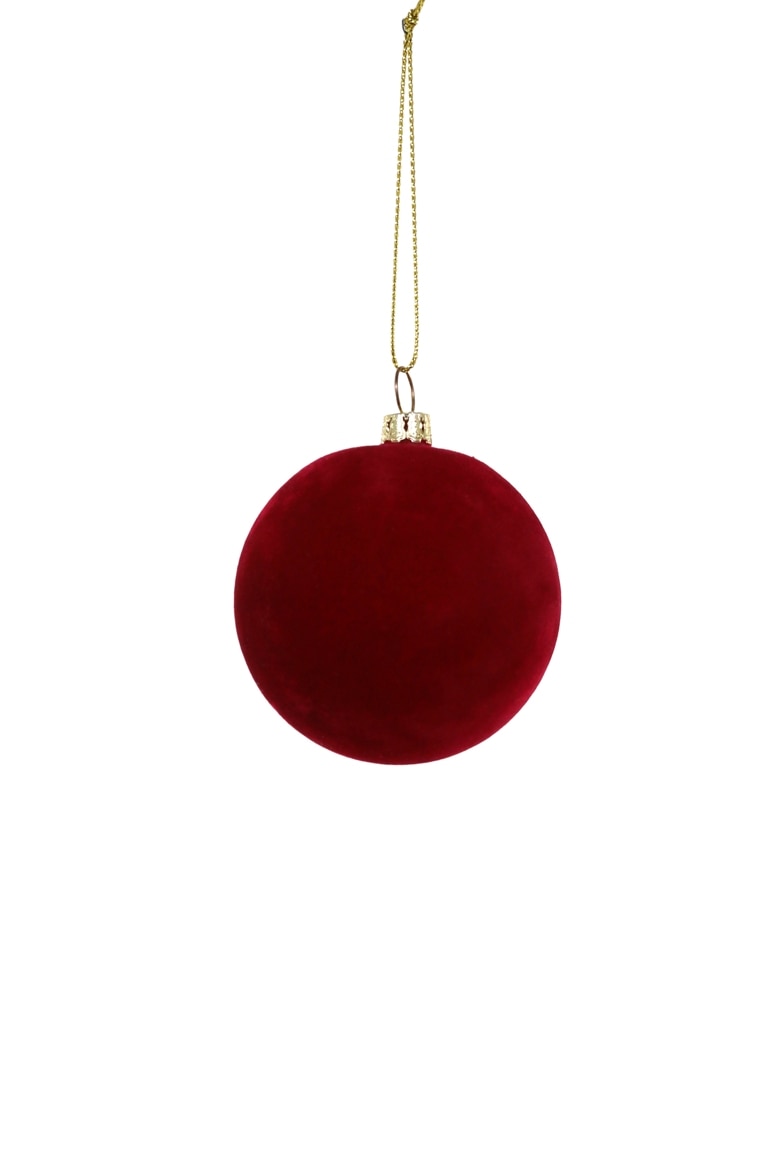 Small Crushed Velvet Ball Ornament (Scarlet) by Cody Foster
