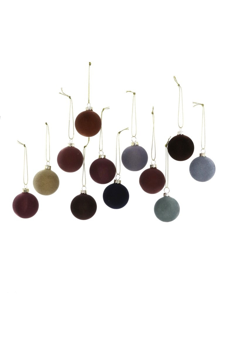 Small Crushed Velvet Ball Ornament (Dark Neutral Assortment) by Cody Foster