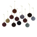 Small Crushed Velvet Ball Ornament (Dark Neutral Assortment) by Cody Foster