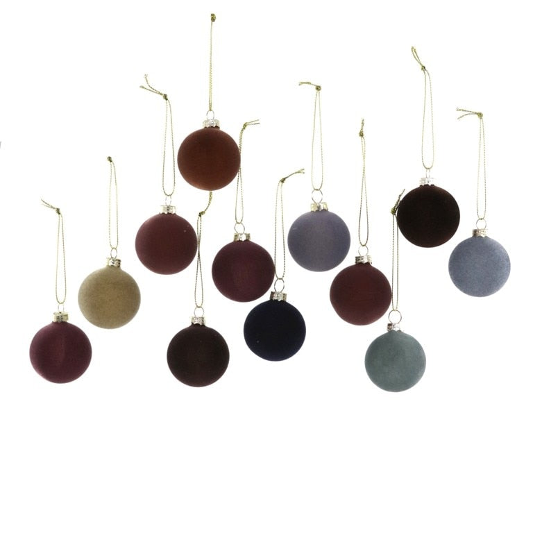 Small Crushed Velvet Ball Ornament (Dark Neutral Assortment) by Cody Foster