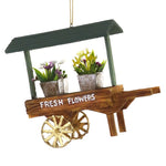 Flower Market Cart Ornament by Cody Foster