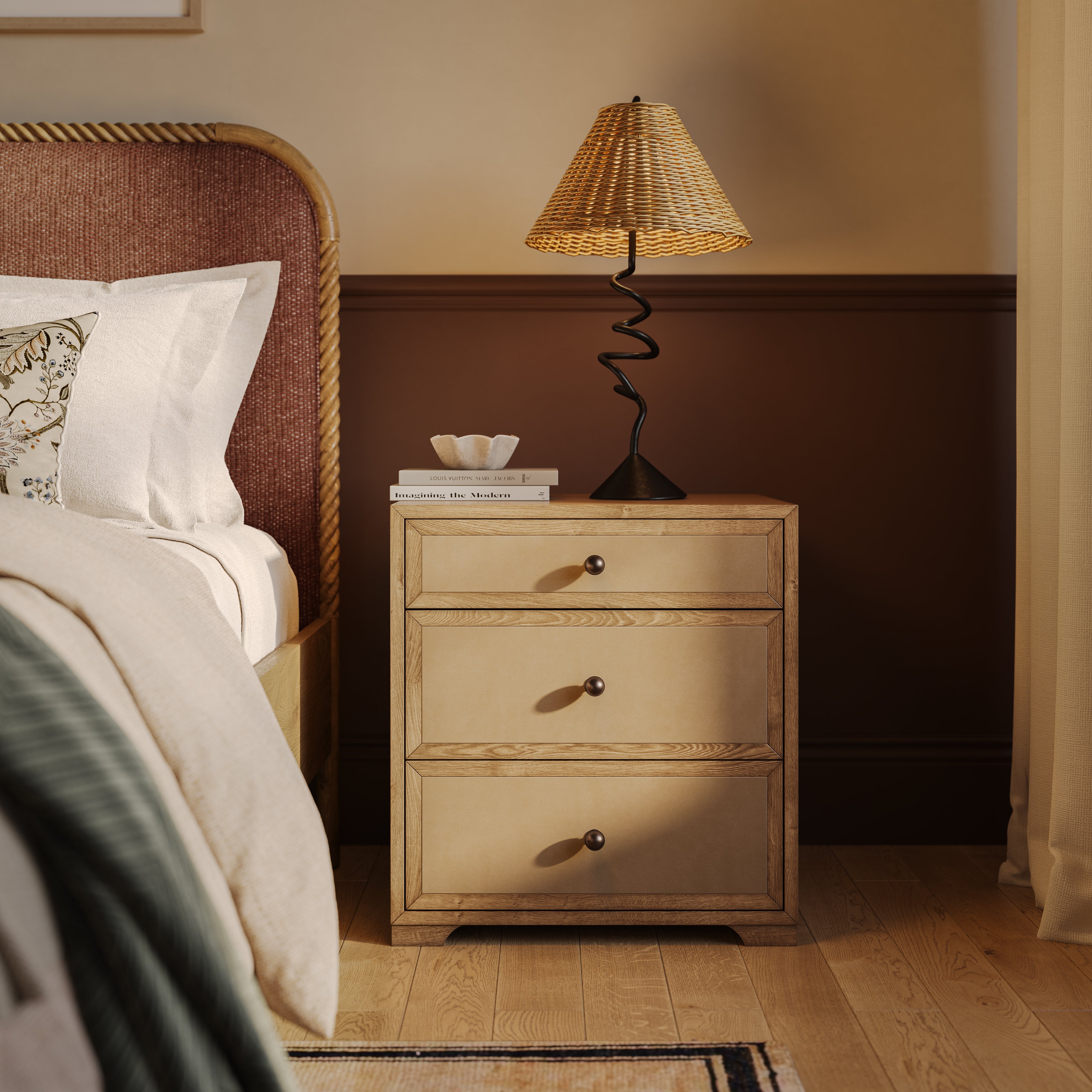 Paurentis 3-Drawer Nightstand, alternate view