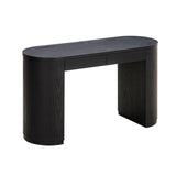 Marlow Wood Writing Desk in black, side view