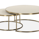 Aragon Nesting Coffee Tables, White, S/2