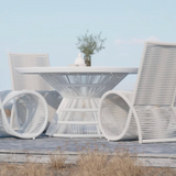 Captiva Outdoor 60" Dining Table - White