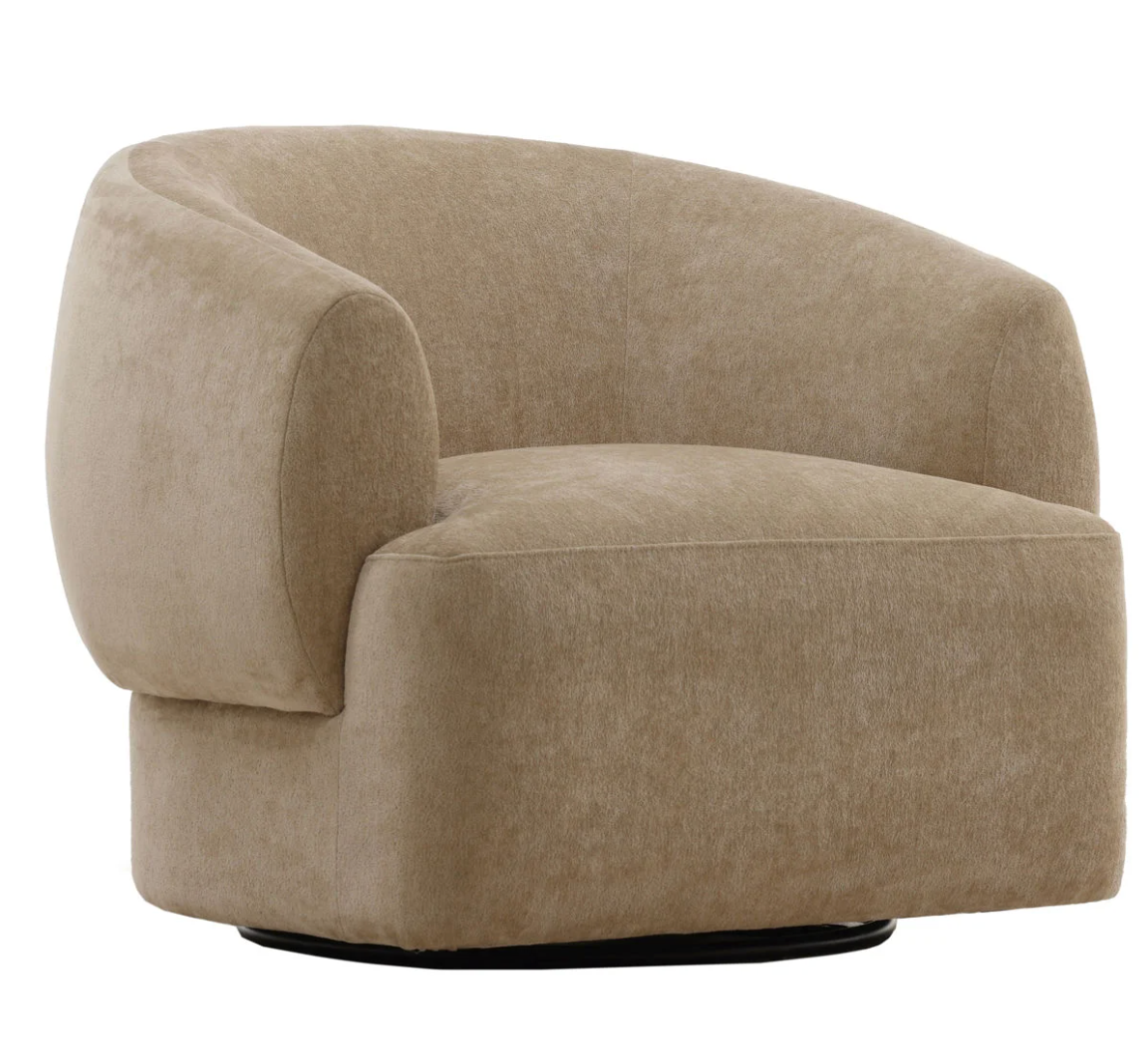 Billie Swivel Chair in Sand - angle view