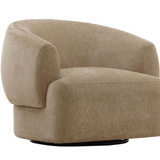 Billie Swivel Chair in Sand - angle view