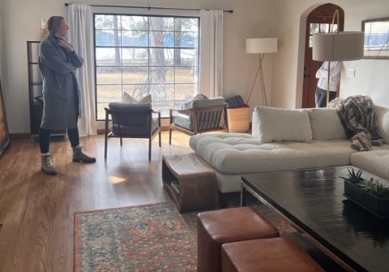 a before photo of a room soon-to-be designed by design for the ppl