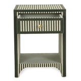 Cotton Jute 1-Drawer Nightstand, detail
