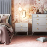 Divine White 5-Drawer Chest, alternate view