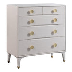 Divine White 5-Drawer Chest, detail