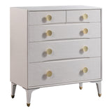 Divine White 5-Drawer Chest, detail