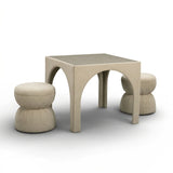 Tomlin Game Table and Two Ottomans Set