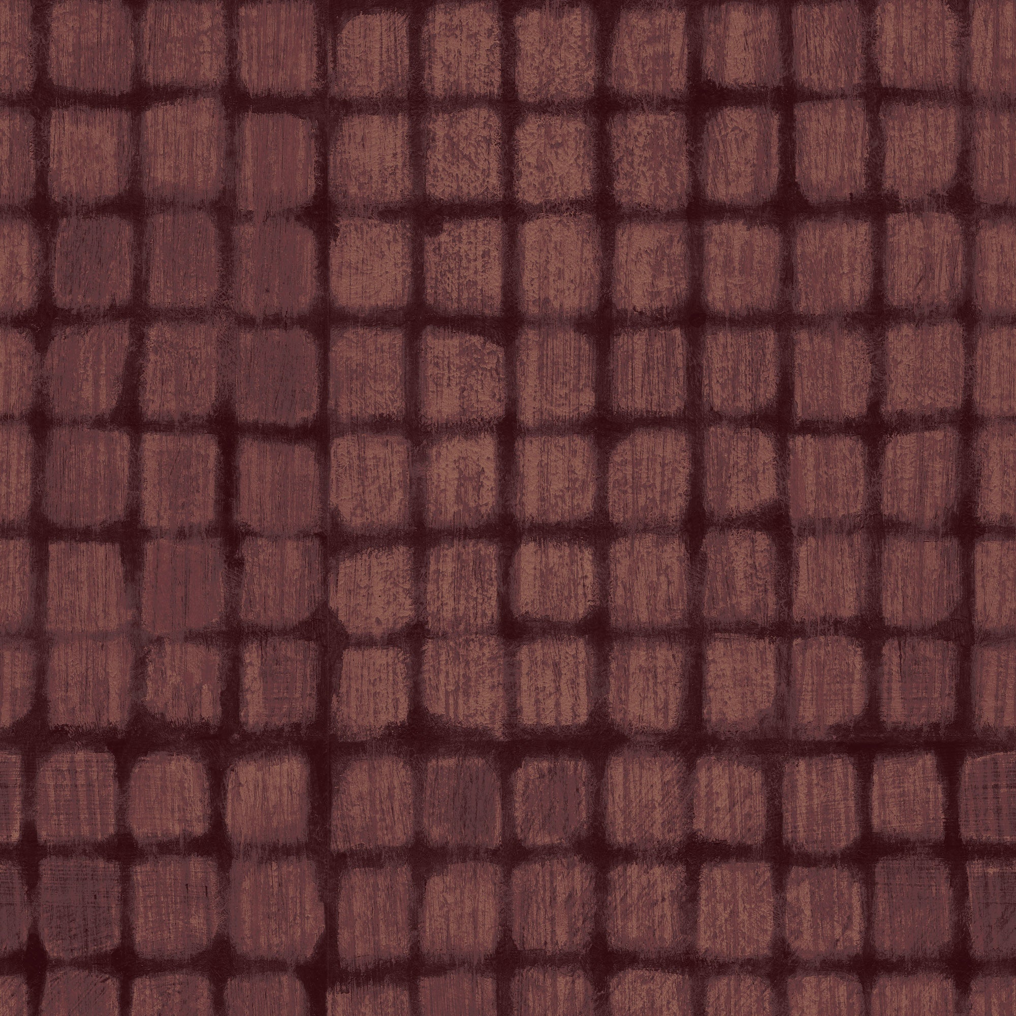 Weathered Mosaic wallpaper in Burgundy