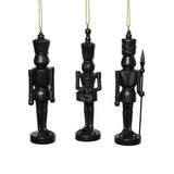 Soldier Ornament - Black - 3 Assorted Pieces