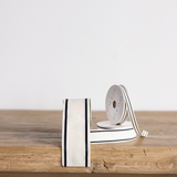 Black Stripe Woven Ribbon
