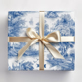 Blue Toile Gift Wrap  