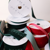 Merry Christmas Ribbon Velvet Green