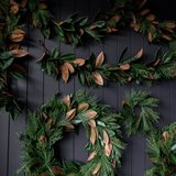 Magnolia Norfolk Cypress Garland - 15 Ft