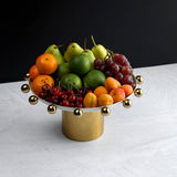 Temari White and Gold Cake Stand