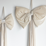 Oversized Cream Velvet Bows