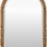 Anise Accent Mirror with washed brown mango wood frame