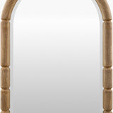 Anise Accent Mirror with washed brown mango wood frame