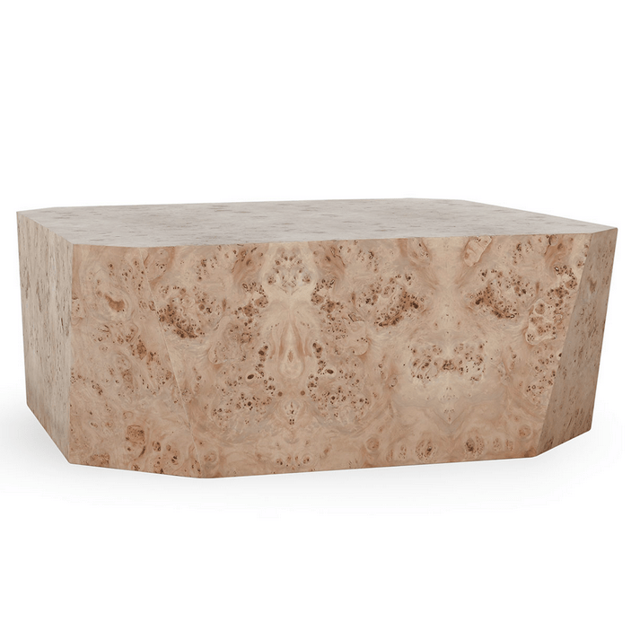 Avena Burl Wood 42" Square Coffee Table Natural | Design for the PPL