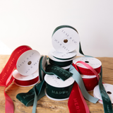 Merry Christmas Ribbon Velvet Red
