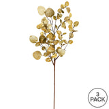 Vickerman 34" Gold Eucalyptus Spray 3/Bag