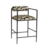 Barbana Counter Stool Ocelot Embrodery | Design for the PPL