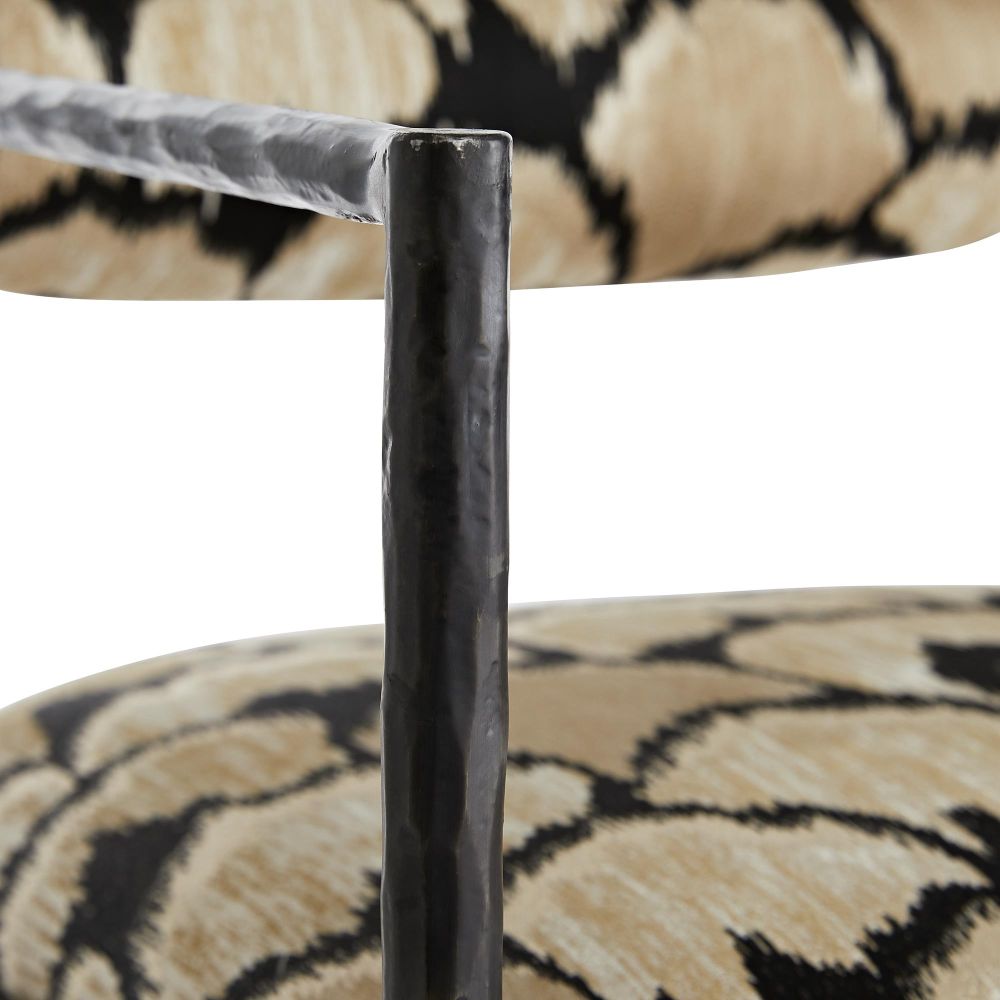 Barbana Counter Stool Ocelot Embrodery | Design for the PPL