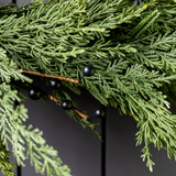 Navy Plum Berry Norfolk Cypress Garland - 15 Ft