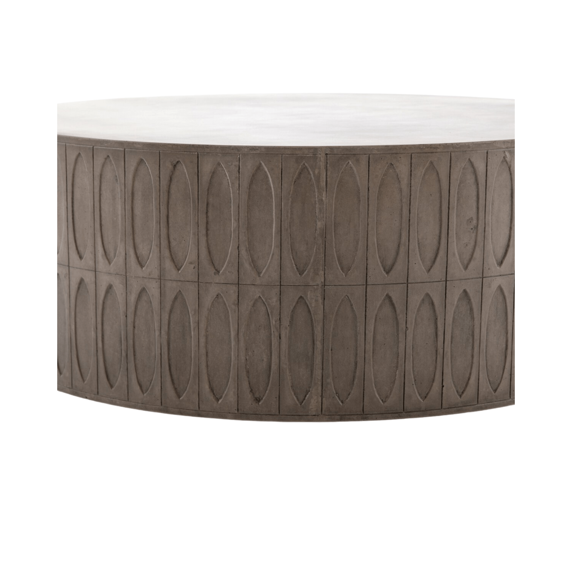 Cressida Drum Coffee Table - Grey Concrete | Design for the PPL