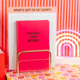 Famous Last Words - Hardcover Daily Journal - Crimson