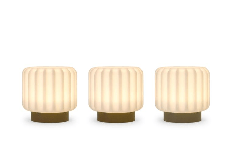 Dentelles 9 light & USB recharge GOLD base | 9 cm x Ø 9 cm | Design for the PPL