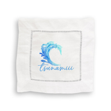 White Lotus Linen Cocktail Napkin Set