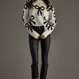 Cream Bow Sweater