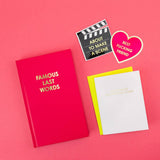 Famous Last Words - Hardcover Daily Journal - Crimson