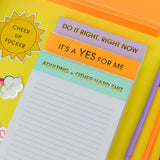 Adulting + Other Hard Shit - Lined Notepad - Sea Foam Green - 65 perforated pages - 5x8