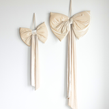 Oversized Cream Velvet Bows