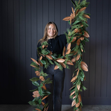 Magnolia Norfolk Cypress Garland - 15 Ft