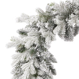 Shadow Woods Flocked Spruce 9ft Pre-lit Garland (plug in)