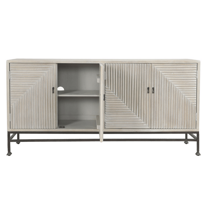 Finn Mango Wood 4Dr Cabinet Gray Wash | Design for the PPL