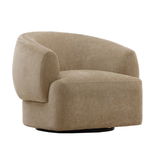 Billie Swivel Chair in Sand - front angle view