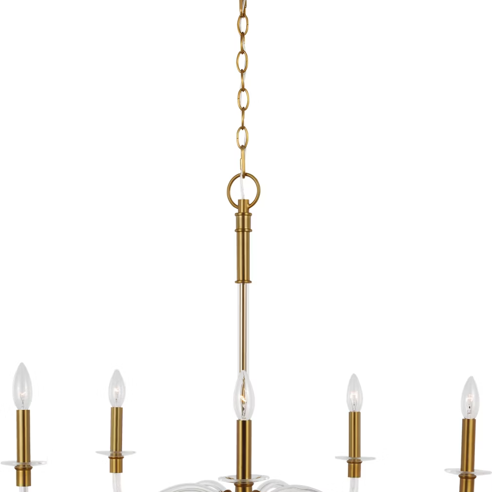 Hanover Medium Chandelier in Burnished Brass