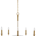 Hanover Medium Chandelier in Burnished Brass