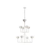 Alberto Medium Two Tier Chandelier in plaster white