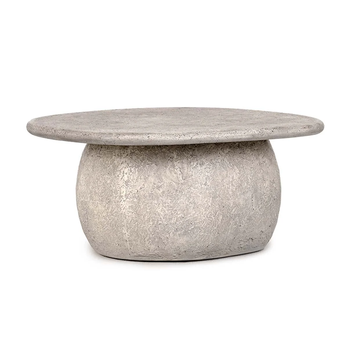 Britney outdoor coffee table in light gray concrete