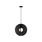 Orbel Round Pendant in Matte Black